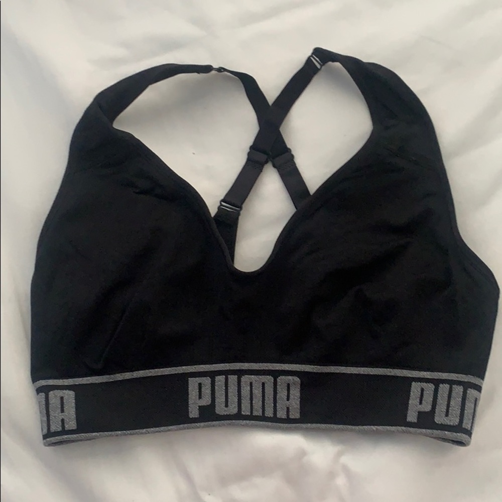Black puma sports bra